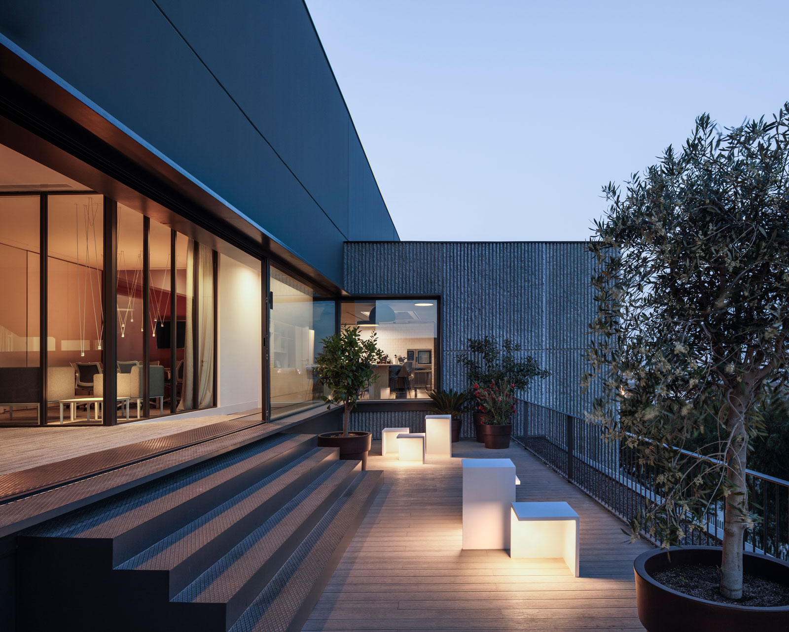 Vibia The Edit - Vibia Headquarters’ Terraces: Display of Outdoor Lighting Collections - Empty
