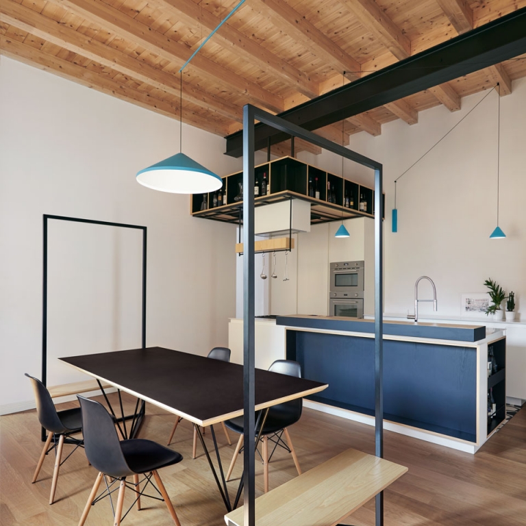 Los diseñadores eligen luminarias de Vibia para una residencia en Legnano, Italia