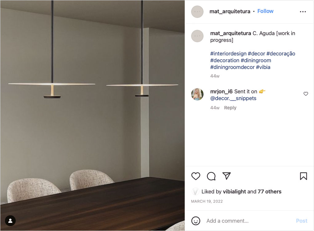 Instagram Love: la luminaria colgante Flat